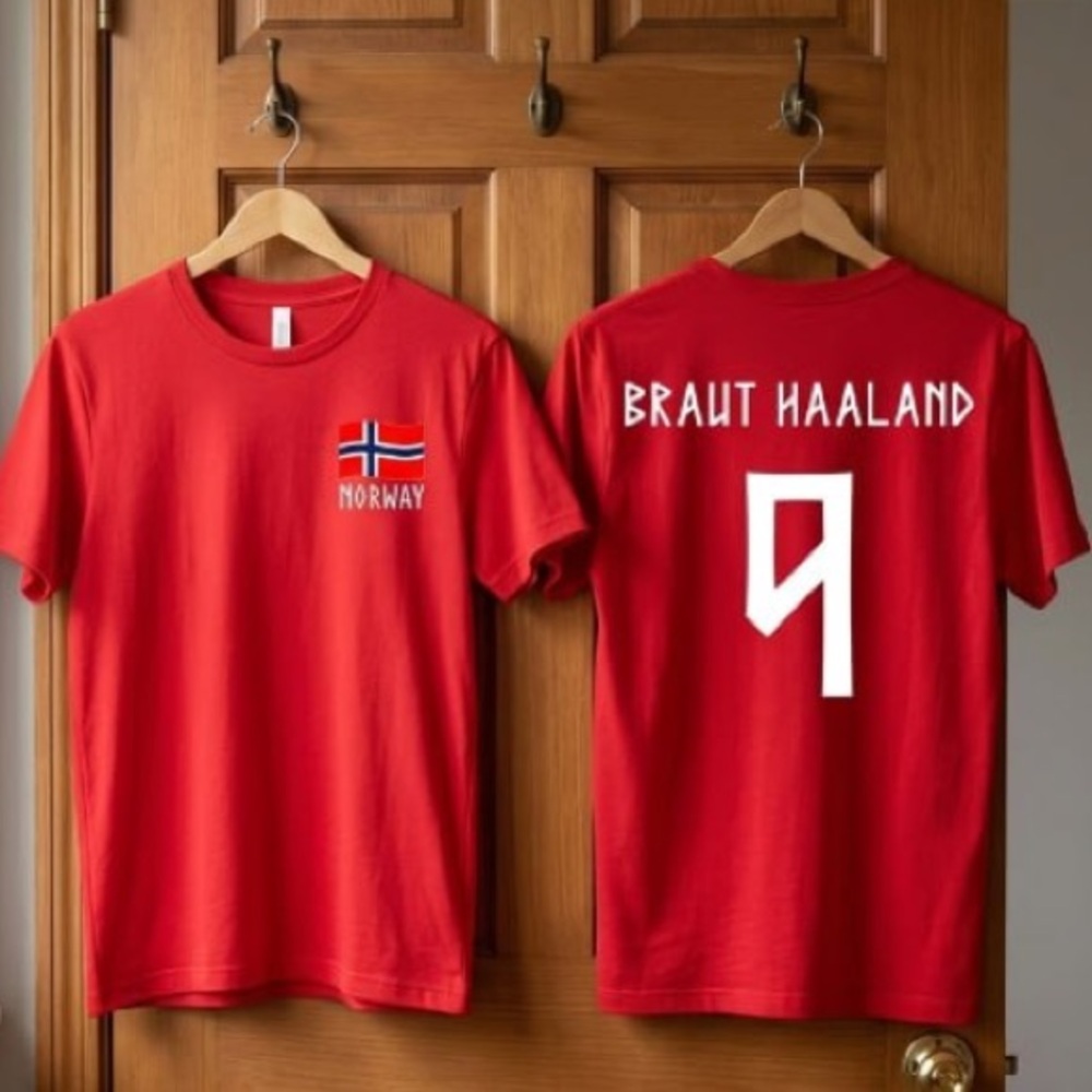Haaland 9 Norway Soccer Unisex Tee